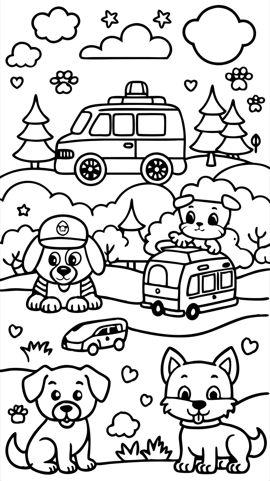 Paws Patrol para colorear